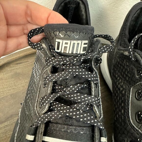 Adidas Dame D Lillard 1 All Star Game Mid Top Basketball Shoe Black Smoke 7.5 US - Picture 14 of 16